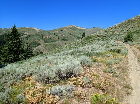 route joined the ridgeline from around the right